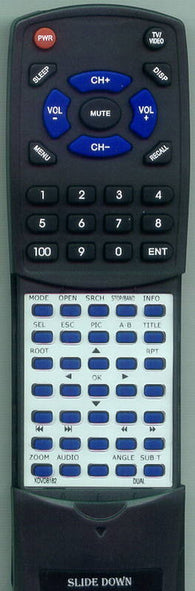 DUAL RTXDVD8182 Replacement Remote