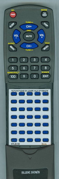 DUAL RTXML8150 Replacement Remote