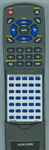 DUAL RTXML8150 Replacement Remote