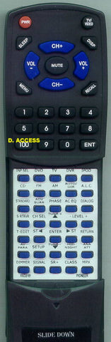 PIONEERINSERT VSX918VK Replacement Remote