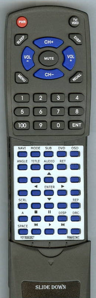 PANASONIC YEFX9992827 Replacement Remote