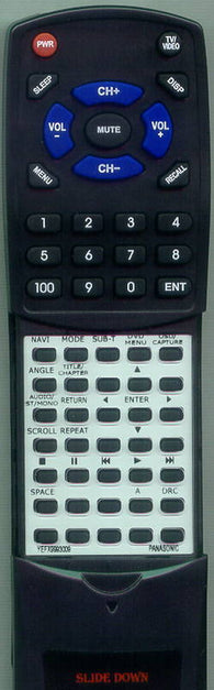 PANASONIC YEFX9993009 Replacement Remote