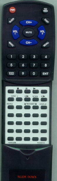 PANASONIC RTYEP9FZ2255 Replacement Remote