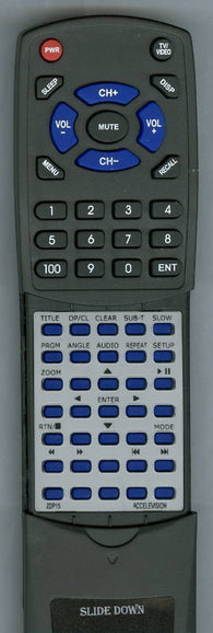 ACCELEVISION RTZDP15 Replacement Remote