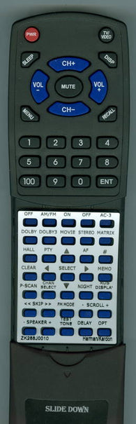 HARMANKARDON ZK288J0010 Replacement Remote