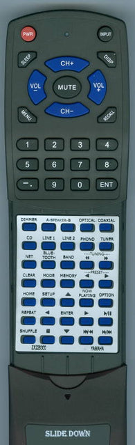 YAMAHA ZX228300 Replacement Remote
