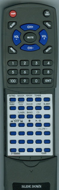 FISHER SLIM1500 Replacement Remote