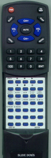 BOSTON ACOUSTICS RT0200011591 Replacement Remote