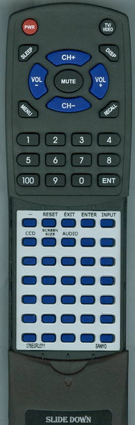 SANYO 076E0RU011 Replacement Remote