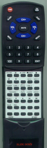 GO VIDEO 69099-625-604 Replacement Remote