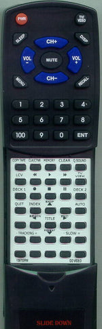 GO VIDEO 109700RM Replacement Remote