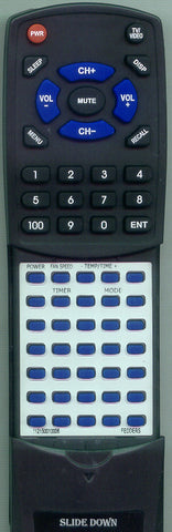 FEDDERS A6X08F2AB Replacement Remote