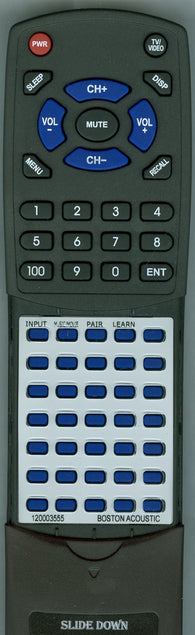 BOSTON ACOUSTIC 188SWXSDCBRE Replacement Remote