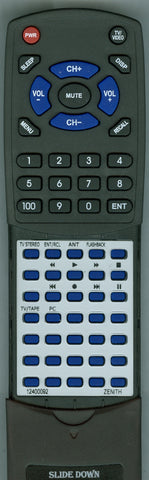 ZENITH 124092 Replacement Remote