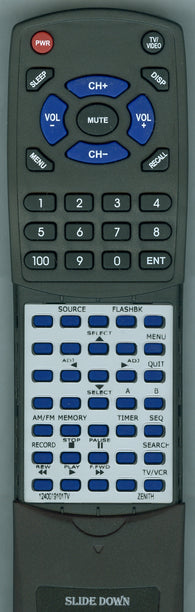 ZENITH VRL4130 Replacement Remote