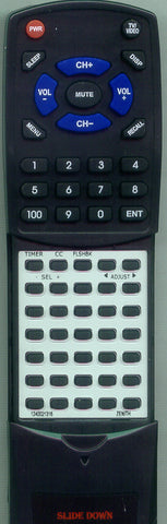 ZENITH 1240021316 Replacement Remote