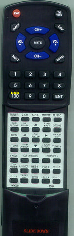 SONY--INSERT STRDA5200 Replacement Remote