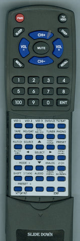SONY-RT147712411AV2 RT147712411AV2 Replacement Remote
