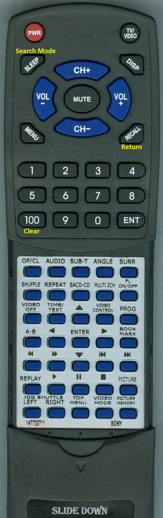SONY 147732711 Replacement Remote