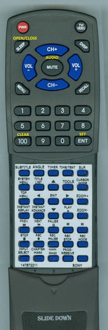 SONY 147872211 Replacement Remote