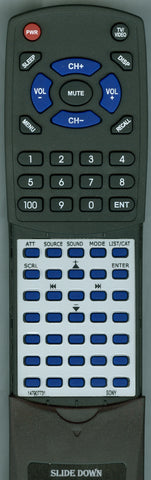 SONY 147907733 Replacement Remote