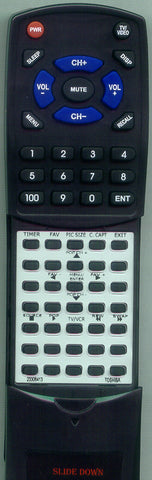 TOSHIBA CT90087 Replacement Remote