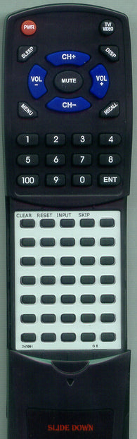 GE 27GT624TX1 Replacement Remote