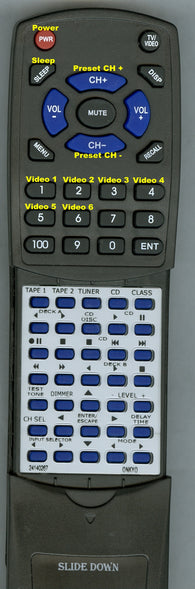 ONKYO RC267M Replacement Remote