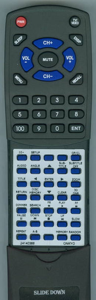 ONKYO 24140388 Replacement Remote