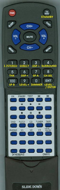 ONKYOINSERT TXD676 Replacement Remote