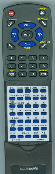 ONKYO RC438DV Replacement Remote