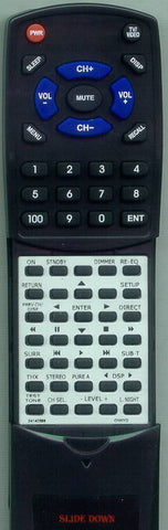 ONKYOREV3BM RT24140588-REV2 Replacement Remote