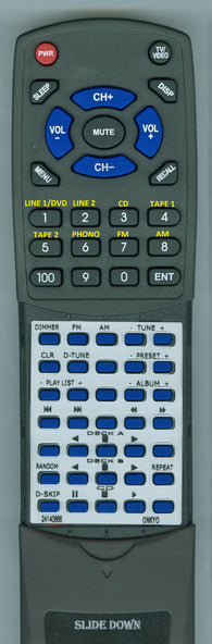 ONKYO TX8255 Replacement Remote