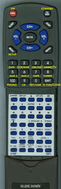 ONKYO 24140687 Replacement Remote