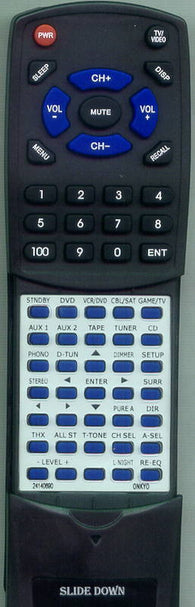 ONKYO PRSC885 Replacement Remote