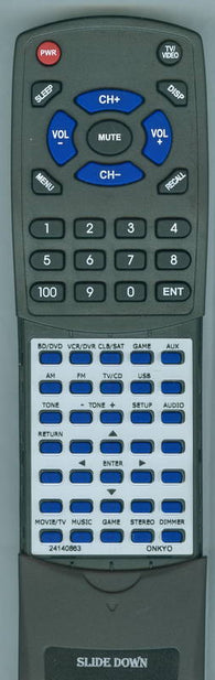 ONKYO 24140863 Replacement Remote