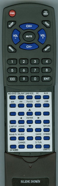 ONKYO RC-865M Replacement Remote