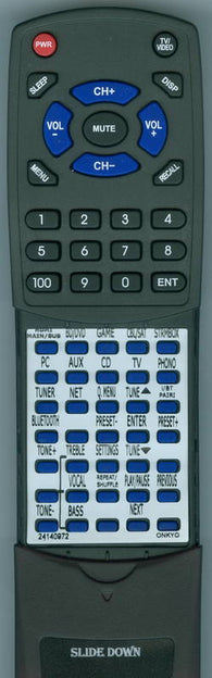 ONKYO 24140972 Replacement Remote