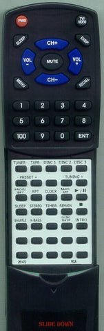 RCA RT261472 Replacement Remote