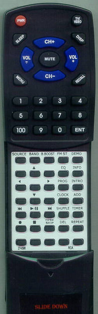 RCA RS2130I Replacement Remote
