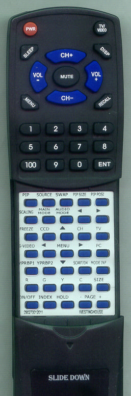 WESTINGHOUSE 290270012011 Replacement Remote