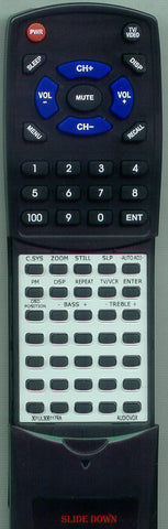 AUDIOVOX RCU17RA Replacement Remote