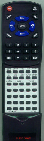 AUDIOVOX 301UL30B117RA Replacement Remote
