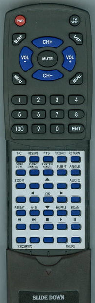 MAGNAVOX RT313922887672 Replacement Remote