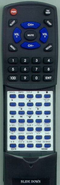 INSIGNIA 32-24160 Replacement Remote
