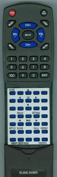 INSIGNIA 398GR10BEBYN004 Replacement Remote