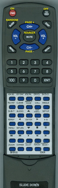 DENON RC1037 Replacement Remote