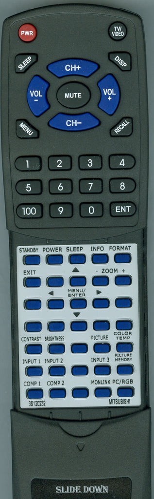 MITSUBISHI RMPDP4 Replacement Remote