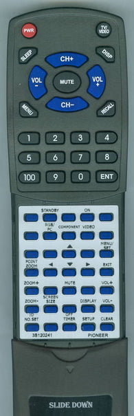 PIONEER 3S120241 Replacement Remote