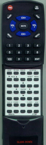 OPTOMA EZ PRO 739DLP Replacement Remote